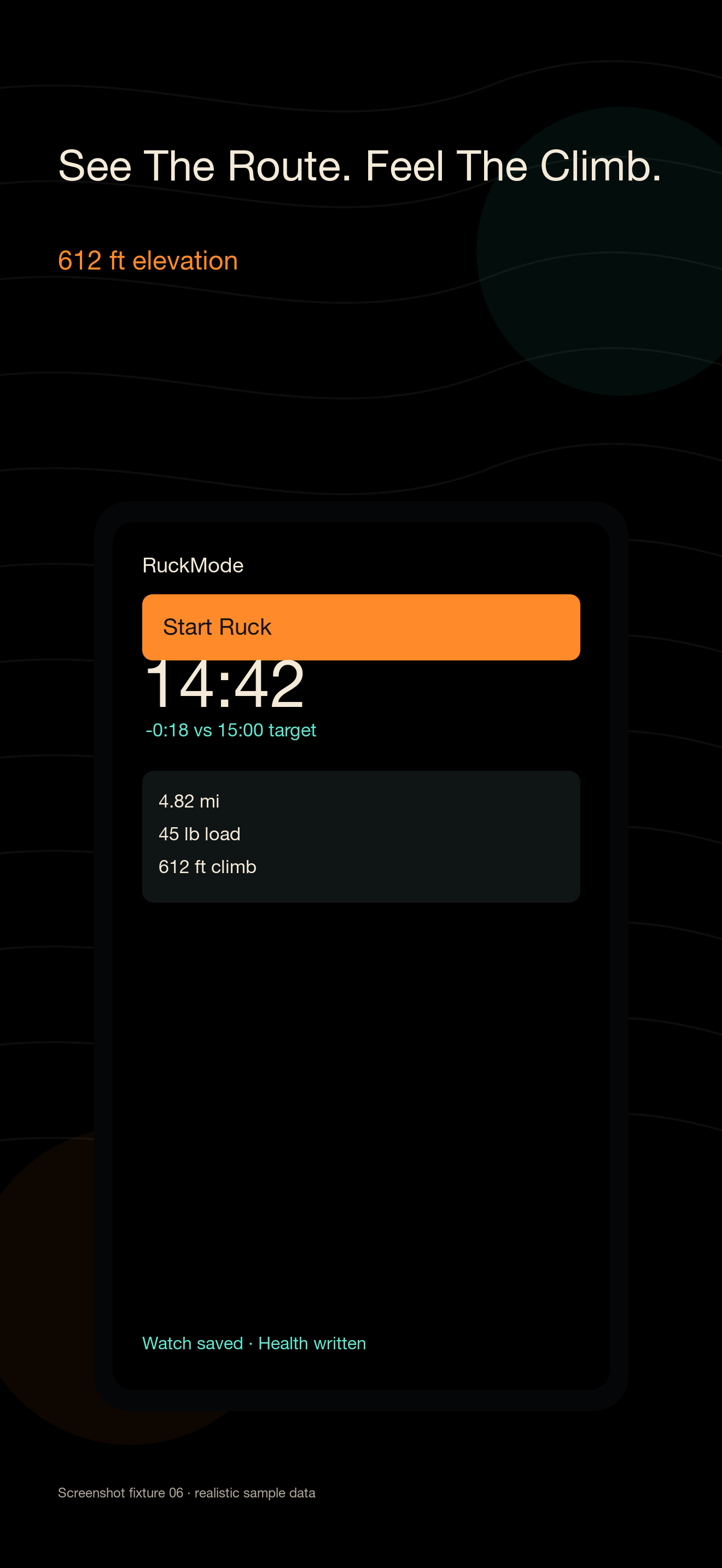 Ruck Mode route and climb App Store screenshot.