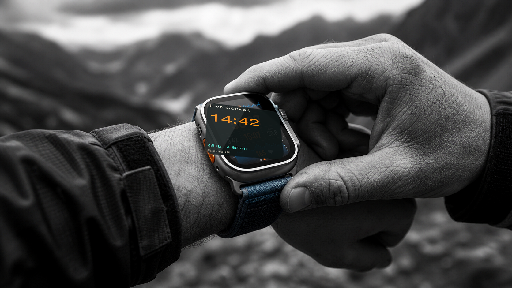 Ruck Mode Apple Watch Ultra ruck training interface.